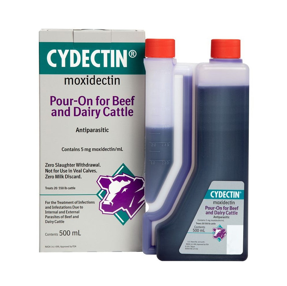 Cydectin (Moxidectin) Pour-On for Beef and Dairy Cattle, 500mL