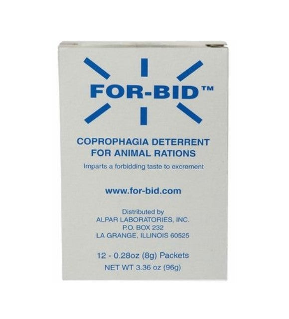 For-Bid Coprophagia Deterrent for Animal Rations, 8gm Packets Box of 12