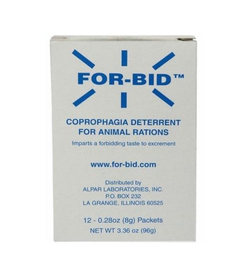For-Bid Coprophagia Deterrent for Animal Rations, 8gm Packets Box of 12