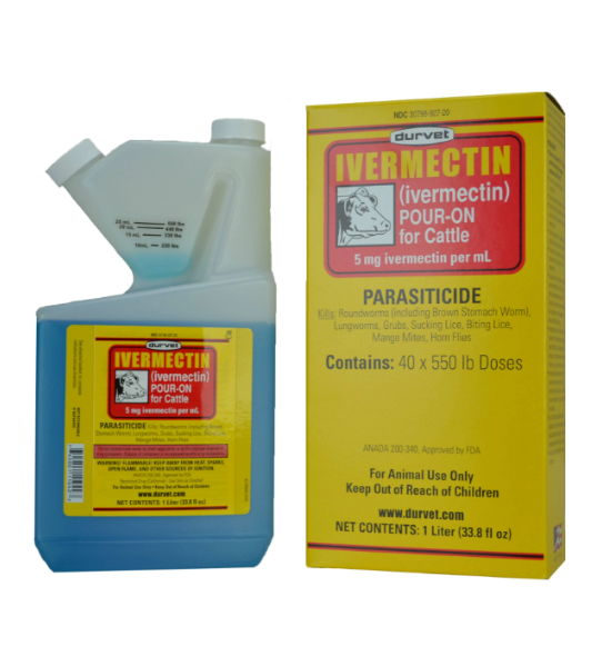 Ivermectin Pour-On for Cattle, 1 Liter