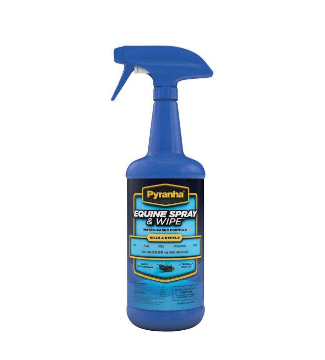 Pyranha Equine Spray and Wipe Fly Spray - Quart