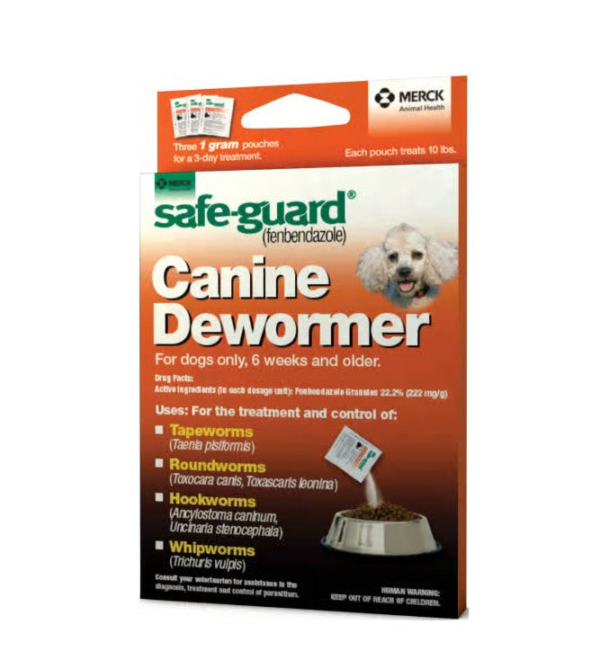 Safe-Guard Canine Dewormer, Three 1gm Packets