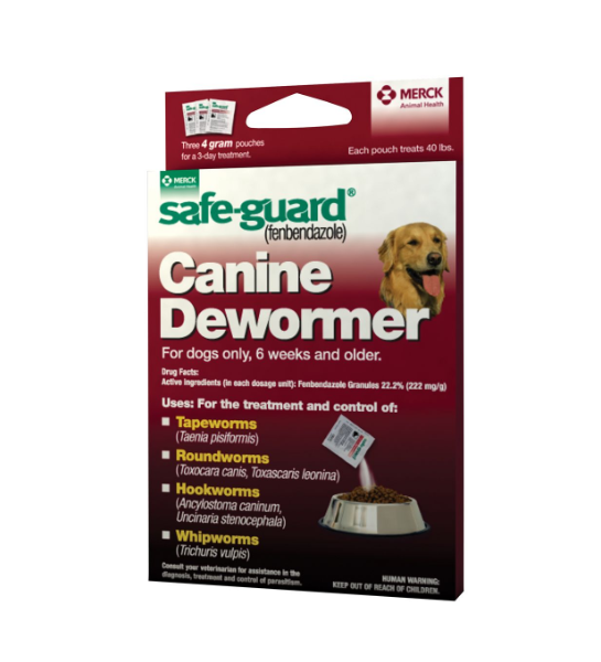 Safe-Guard Canine Dewormer, Three 4gm Packets