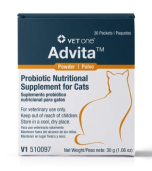 Advita Probiotic Powder Nutritional Supplement for Cats, 1gm 30pk - ADD TO CART TO SEE COSTPLUS PRICE