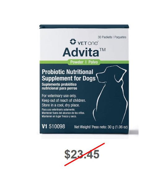 Advita Probiotic Powder Nutritional Supplement for Dogs, 1gm 30pk