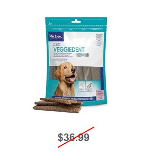C.E.T. VeggieDent FR3SH Tartar Control Chews for Large Dogs, 30 Count