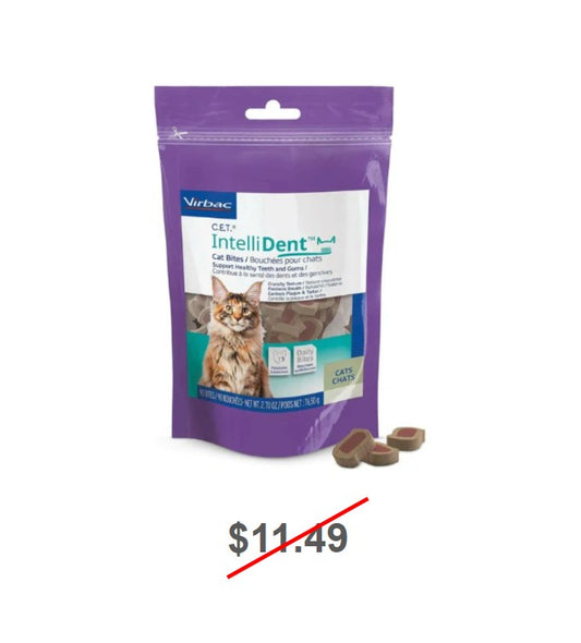 C.E.T. IntelliDent Cat Bites, 90 Count