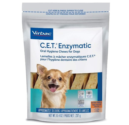 C.E.T. Enzymatic Oral Hygiene Chews for Dogs, Extra Small, 30 Count - ADD TO CART TO SEE COSTPLUS PRICE