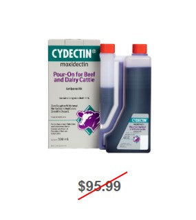 Cydectin (Moxidectin) Pour-On for Beef and Dairy Cattle, 500mL