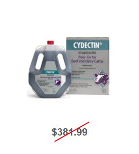 Cydectin (Moxidectin) Pour-On for Beef and Dairy Cattle, 5 Liter