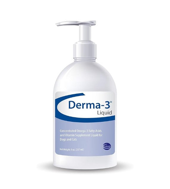 Derma-3 Liquid for Dogs and Cats, 8oz
