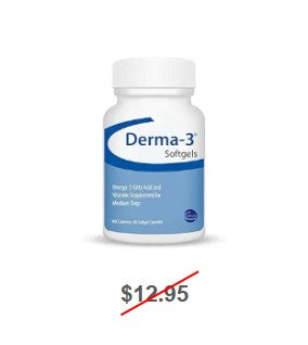 Derma-3 Softgels for Medium Dogs, 60 Softgel Capsules