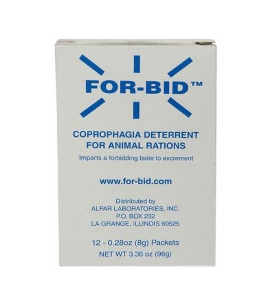 For-Bid Coprophagia Deterrent for Animal Rations, 8gm Packets Box of 12