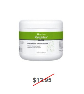 KetoHex Wipes for Dogs, Cats and Horses, 50 Count