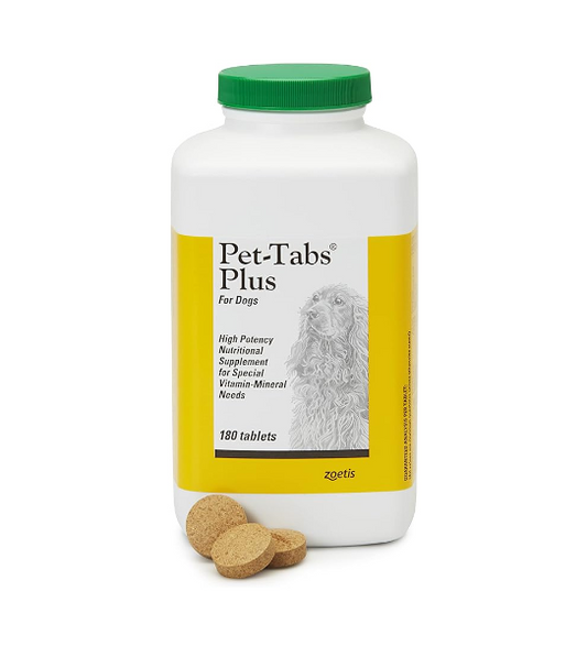 Pet-Tabs Plus for Dogs, High Potency Nutritional Supplement for Special Vitamin-Mineral Needs, 180 Tablets