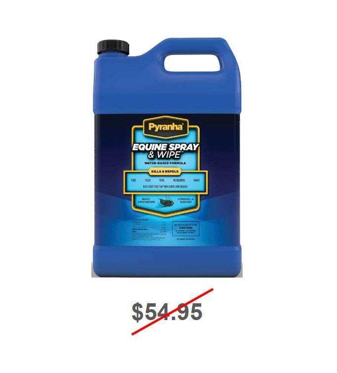 Pyranha Equine Spray and Wipe Fly Spray - Gallon