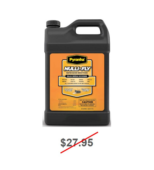 Pyranha Nulli-Fly Water Based Insecticide Fly Spray for Horses - Gallon