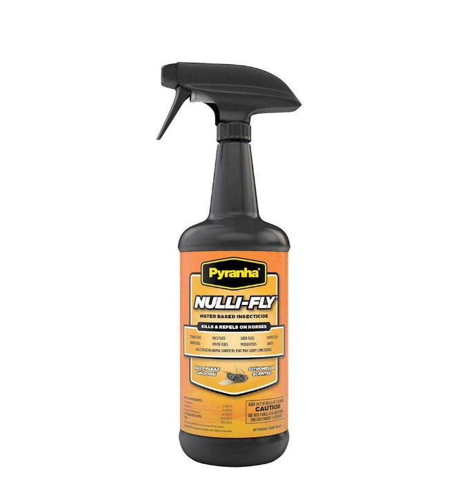 Pyranha Nulli-Fly Water Based Insecticide Fly Spray for Horses - 32oz