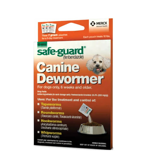 Safe-Guard Canine Dewormer, Three 1gm Packets
