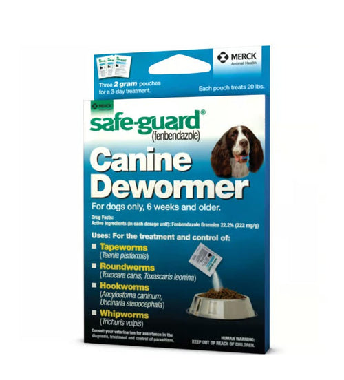 Safe-Guard Canine Dewormer, Three 2gm Packets