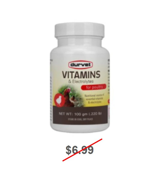 Vitamins and Electrolytes for Poultry, 100gm