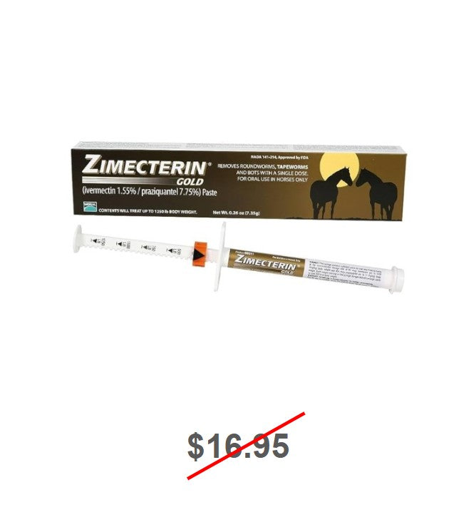 Zimecterin Gold Dewormer Paste for Horses, 7.35gm